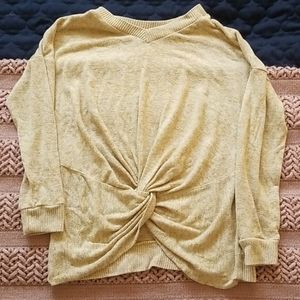 Long sleeve mustard yellow top